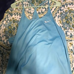 Nike plus size tank top-light blue